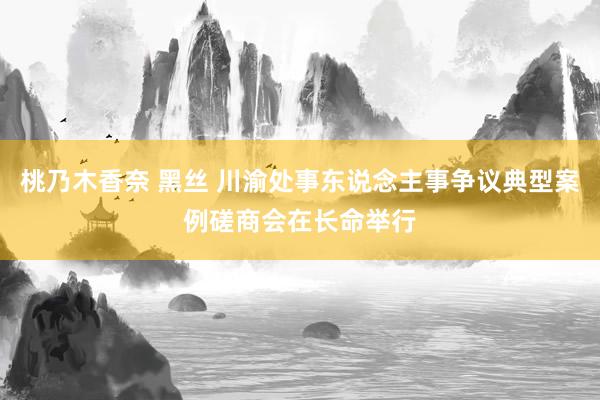 桃乃木香奈 黑丝 川渝处事东说念主事争议典型案例磋商会在长命举行