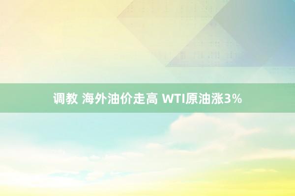 调教 海外油价走高 WTI原油涨3%