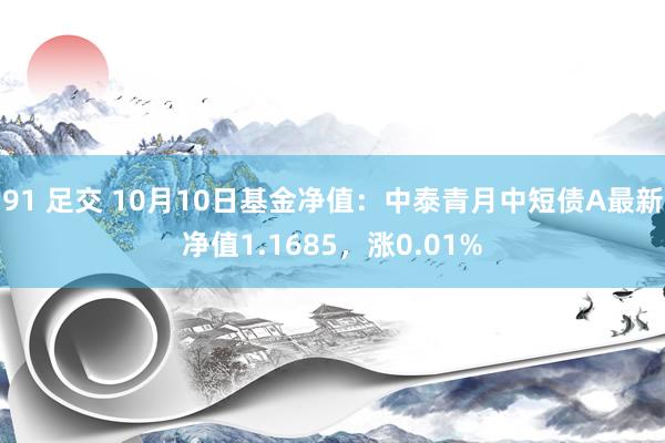 91 足交 10月10日基金净值：中泰青月中短债A最新净值1.1685，涨0.01%