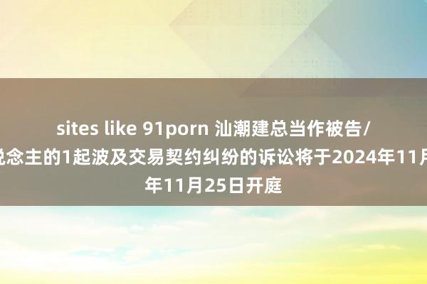 sites like 91porn 汕潮建总当作被告/被上诉东说念主的1起波及交易契约纠纷的诉讼将于2024年11月25日开庭