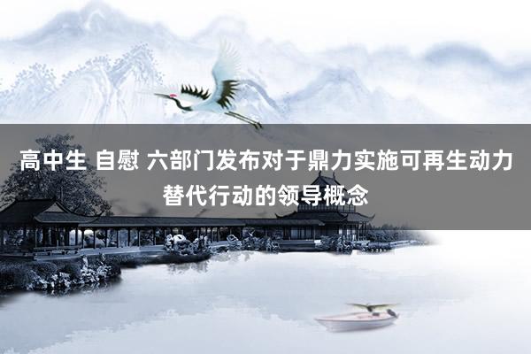 高中生 自慰 六部门发布对于鼎力实施可再生动力替代行动的领导概念