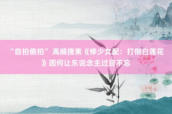 “自拍偷拍” 高频搜索《修少女配：打倒白莲花》因何让东说念主过目不忘