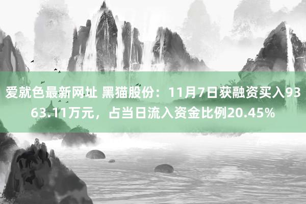 爱就色最新网址 黑猫股份：11月7日获融资买入9363.11万元，占当日流入资金比例20.45%