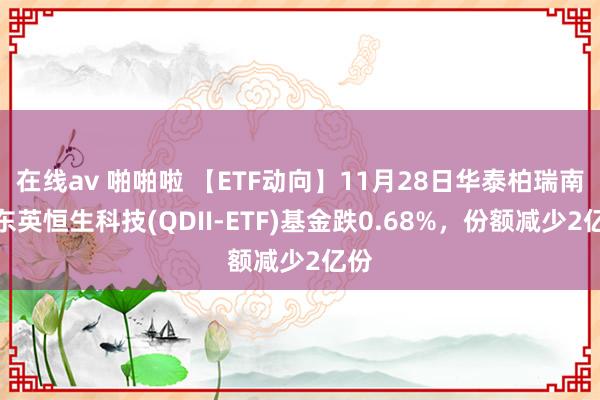 在线av 啪啪啦 【ETF动向】11月28日华泰柏瑞南边东英恒生科技(QDII-ETF)基金跌0.68%，份额减少2亿份