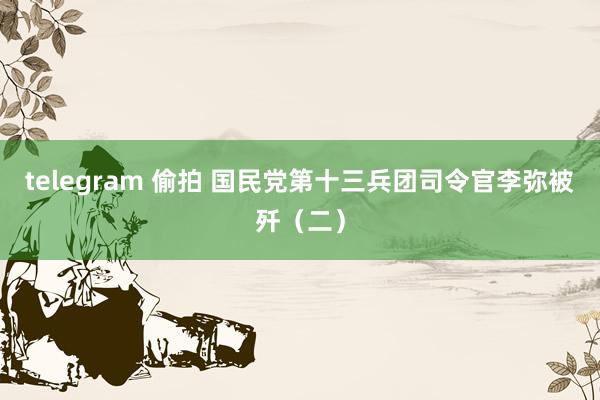 telegram 偷拍 国民党第十三兵团司令官李弥被歼（二）