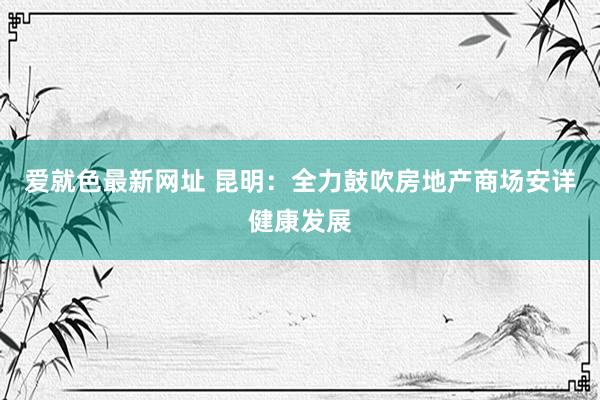 爱就色最新网址 昆明：全力鼓吹房地产商场安详健康发展