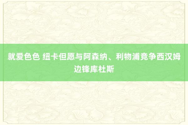 就爱色色 纽卡但愿与阿森纳、利物浦竞争西汉姆边锋库杜斯