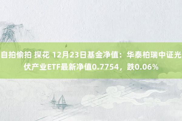 自拍偷拍 探花 12月23日基金净值：华泰柏瑞中证光伏产业ETF最新净值0.7754，跌0.06%