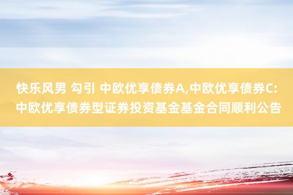 快乐风男 勾引 中欧优享债券A，中欧优享债券C: 中欧优享债券型证券投资基金基金合同顺利公告