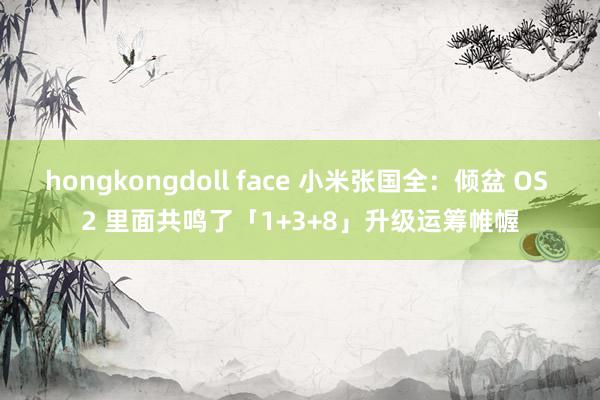 hongkongdoll face 小米张国全：倾盆 OS 2 里面共鸣了「1+3+8」升级运筹帷幄