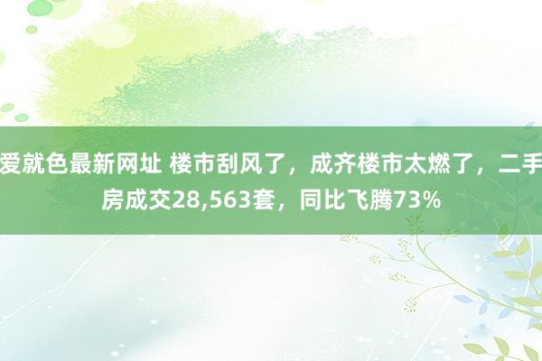 爱就色最新网址 楼市刮风了，成齐楼市太燃了，二手房成交28，563套，同比飞腾73%